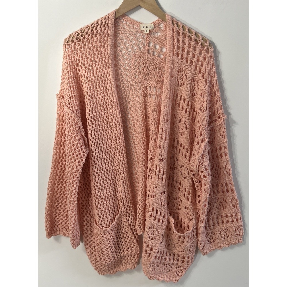 POL Open Front Cardigan Sweater Oversize Large